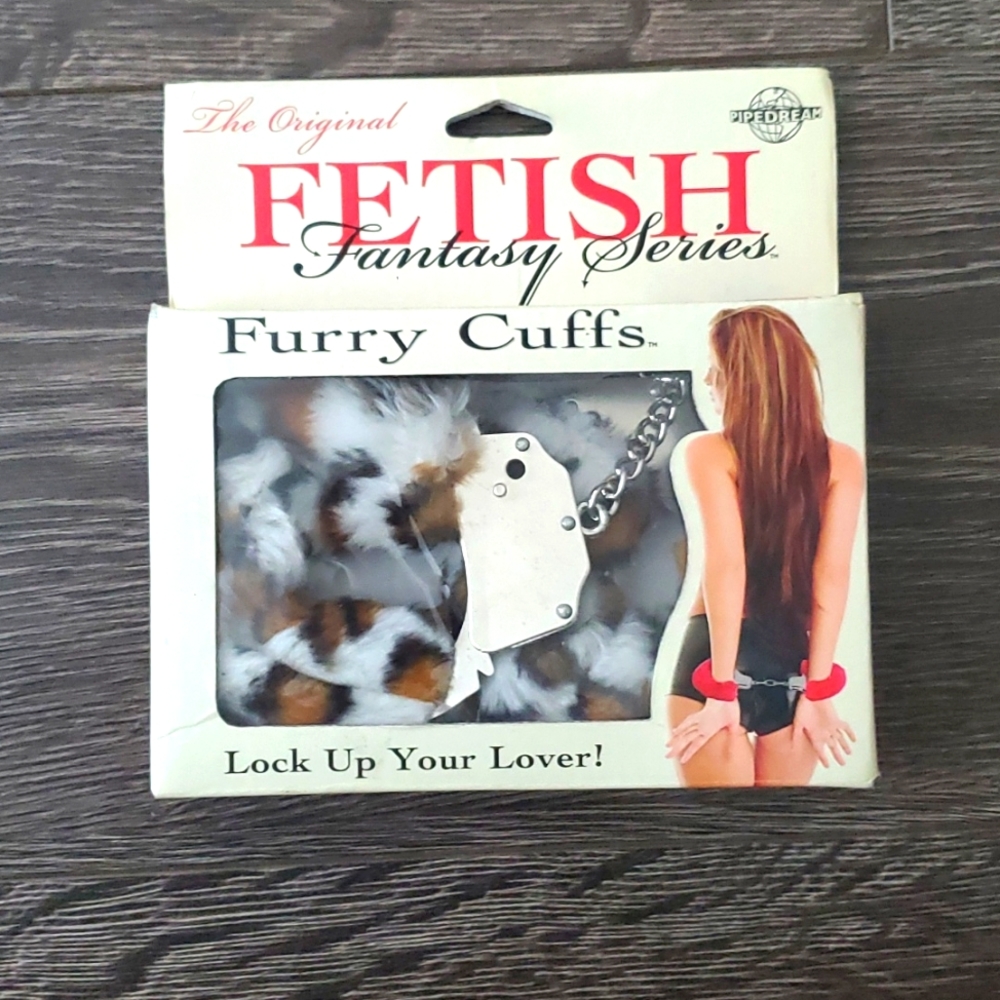 Fetish Fantasy Furry Cuffs - Cosplay Handcuffs Leopard Print - Brand New